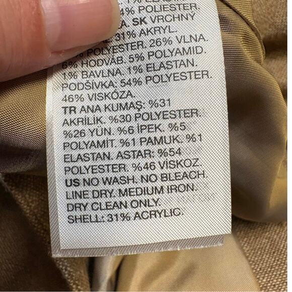 New NWT & Other Stories Tan Wool Silk Blend Tweed Asymmetric Mini Skirt - 10 - Picture 8 of 9